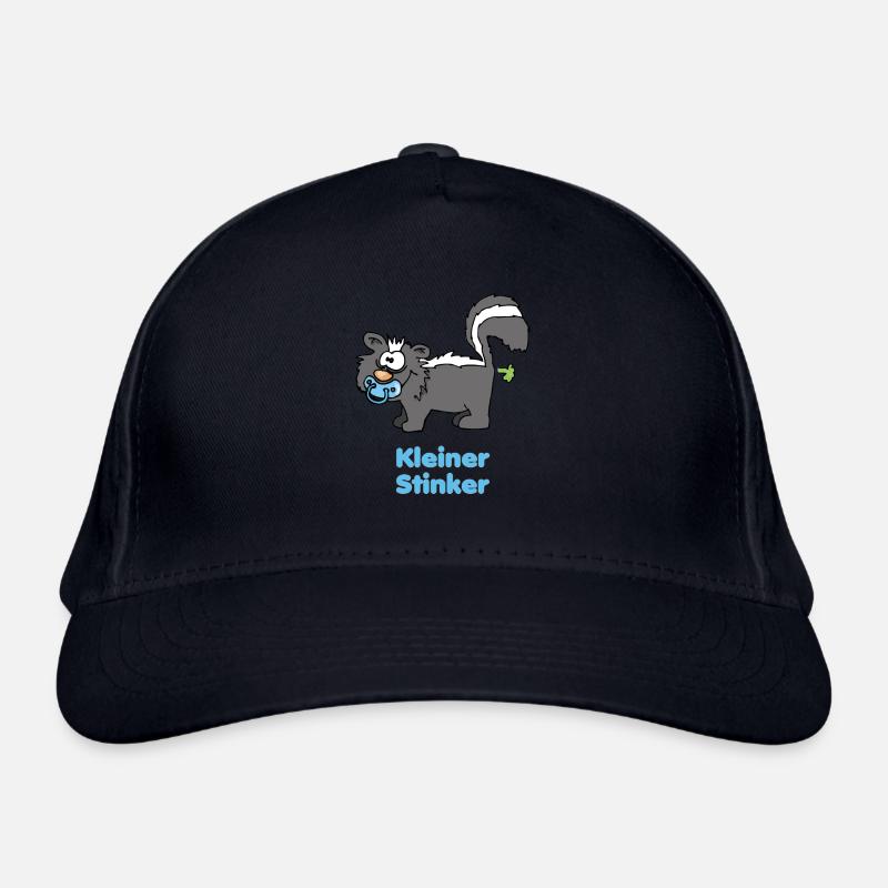 Kleiner Stinker - blaues Babystinktier Bio-Baseballkappe