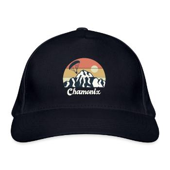 Parapente Chamonix Mont Blanc - Casquette classique bio - marine - Devant