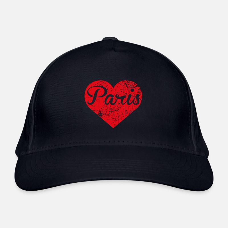 Paris Herz Bio-Baseballkappe