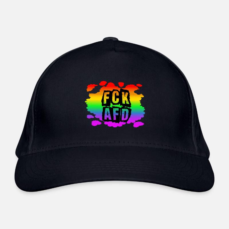 Stop AfD against right, democracy, diversity, left Organic Baseball Cap