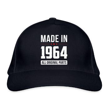 Made In 1964 - All Original Parts - Geburtstag - Bio-Baseballkappe - Navy - Vorne