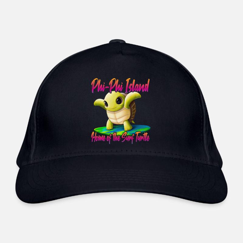 Tortue de surf des îles Phi Phi Casquette classique bio