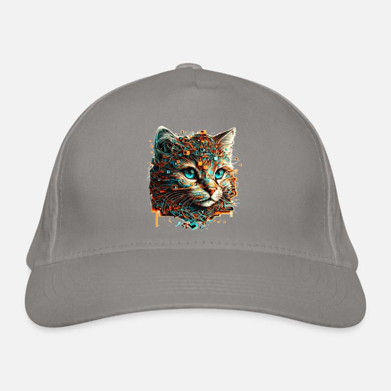 Baby Kitten Katzengesicht in Vector Optik Bio-Baseballkappe