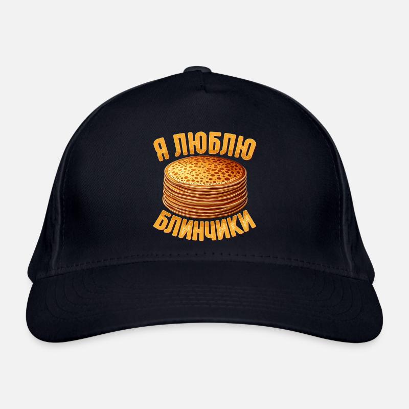J’adore les blinis crêpes russes russie Casquette classique bio