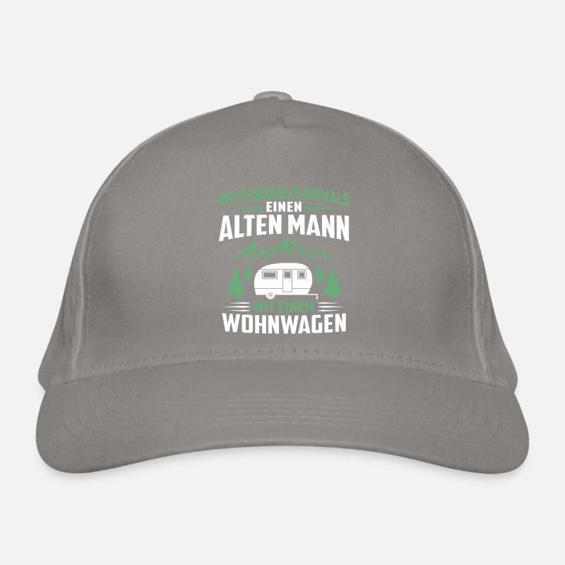 Alten mann mit einem wohnwagen Bio-Baseballkappe