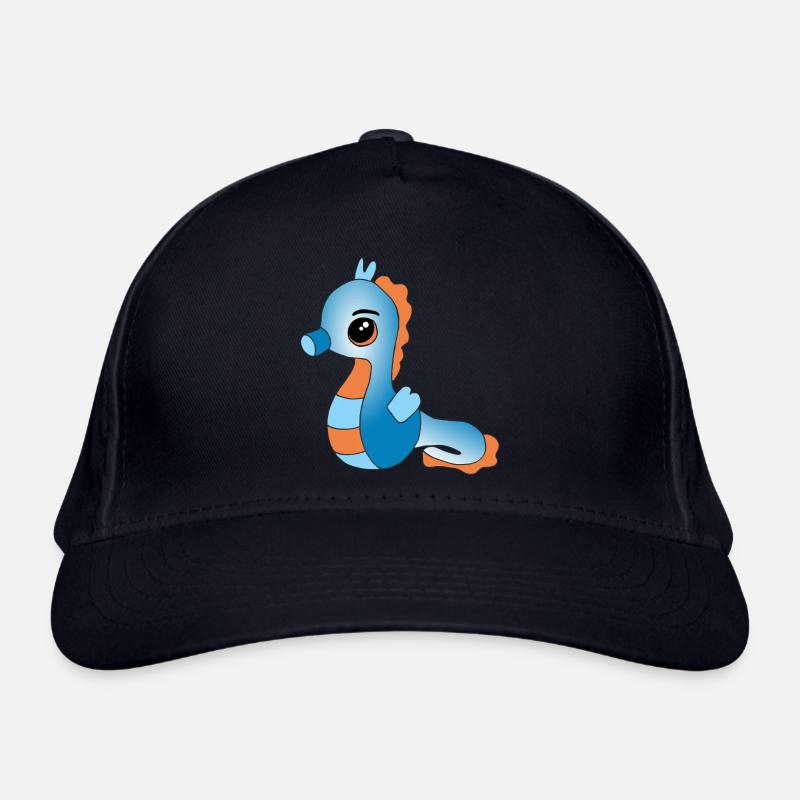 Knuffiges Seepferdchen Bio-Baseballkappe
