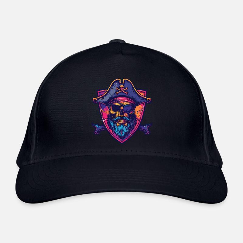 Pirate Skull Organic Baseball Cap