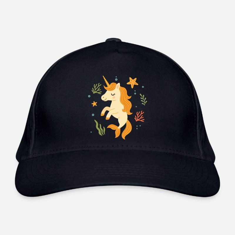 Unicorn with Fin – Magic Under Water Organic Baseball Cap
