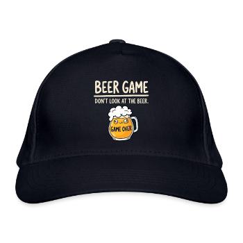 Bier Spiel Nicht Gucken - Bio-Baseballkappe - Navy - Vorne