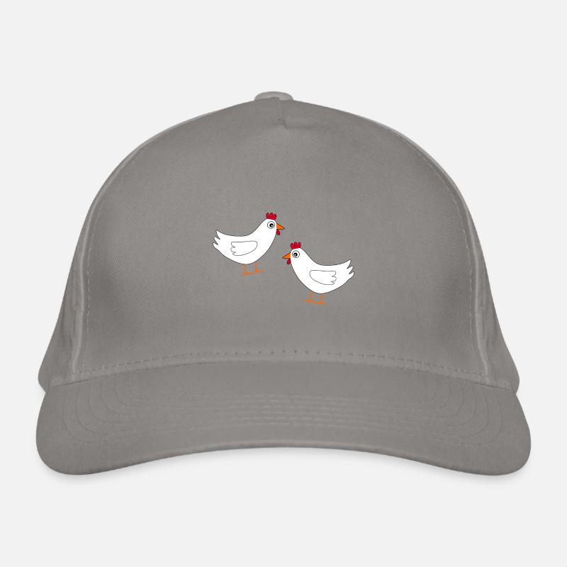 Chicken White White Chickens Hens Easter Organic Baseball Cap