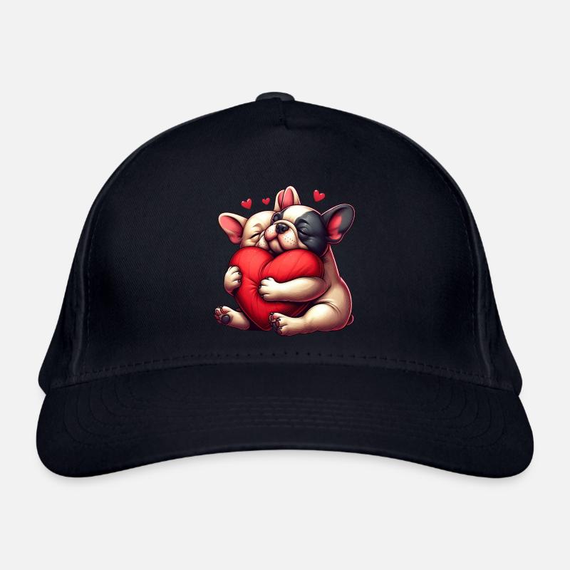 Frenchie Valentinstagsgeschenke Bio-Baseballkappe