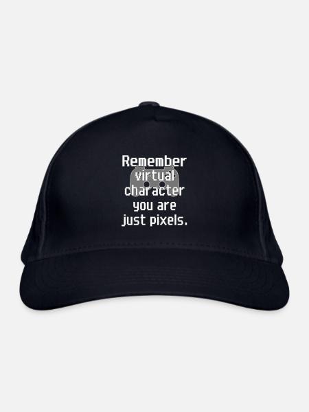 Virtueller Charakter - nur Pixel - Bio-Baseballkappe - Navy