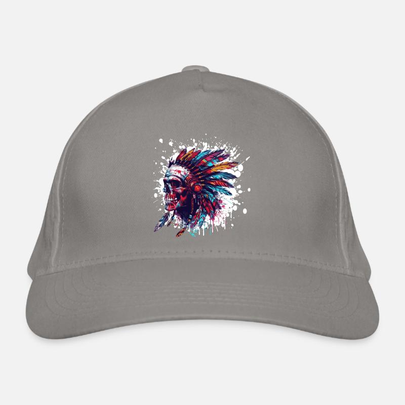Crâne de chef indien Casquette classique bio