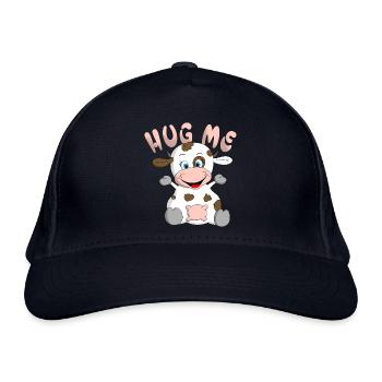 Hug me Kuh - Bio-Baseballkappe - Navy - Vorne