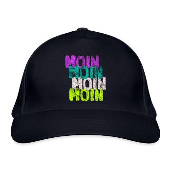 moin moin moin moin - Bio-Baseballkappe - Navy - Vorne