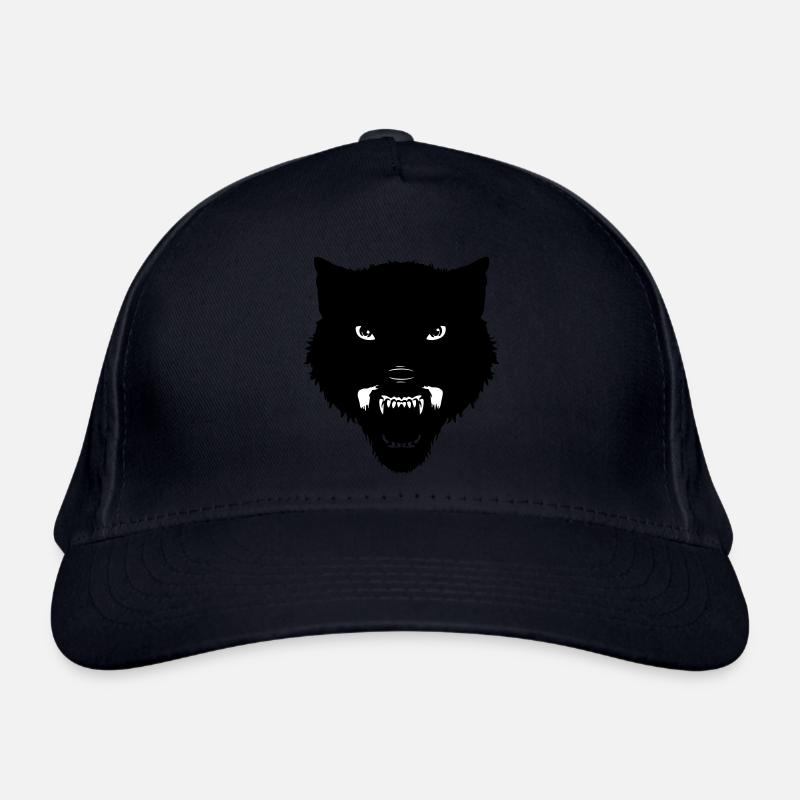 tete de loup noir Casquette classique bio
