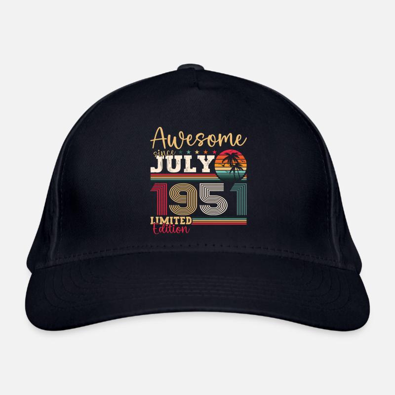 Awesome since Juli 1951 71. Geburtstag Herren Fun Bio-Baseballkappe