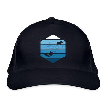Kitesurfing Kitesurfer Kite Kiten Herren - Bio-Baseballkappe - Navy - Vorne