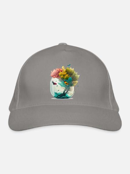 La forêt miniature - Casquette classique bio - gris clair - Devant