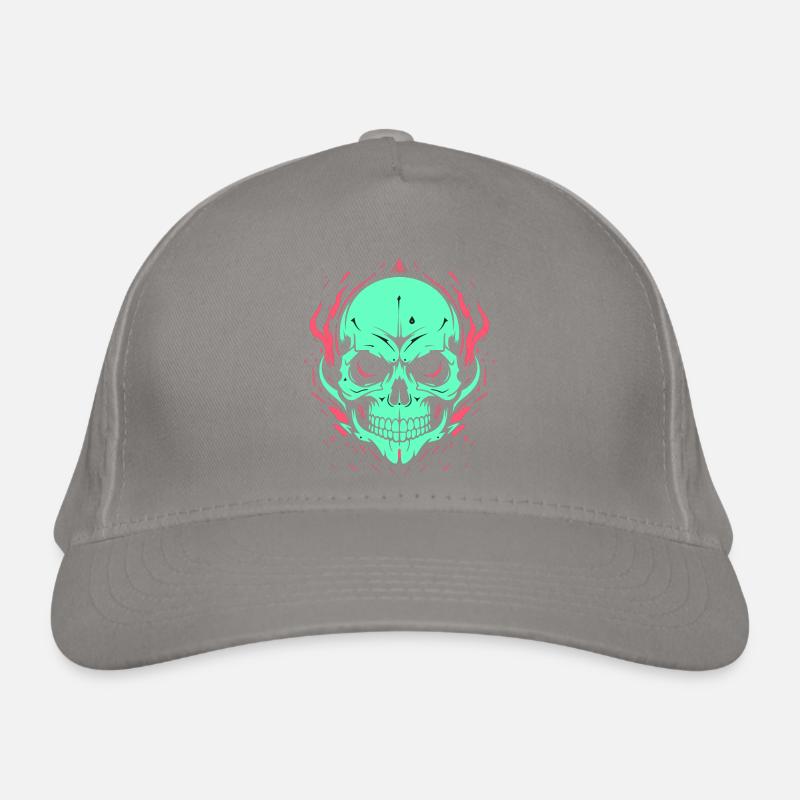Skull neon Organic Baseball Cap