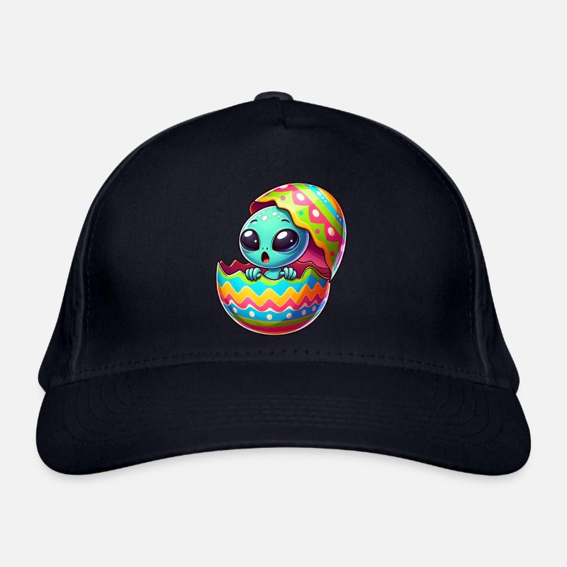 Buntes Alien-Osterei Schlüpf-Design Bio-Baseballkappe