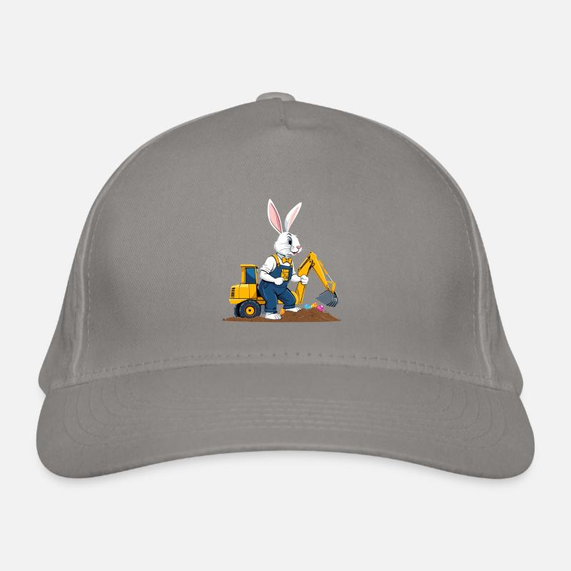 Osterhase Baggerfahrer Ostereier Baggern Lustiges Bio-Baseballkappe
