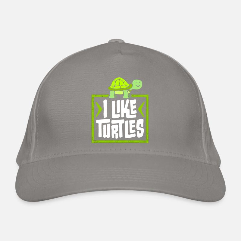I Like Turtles Cute Tortoise Love Turtle Lover Organic Baseball Cap