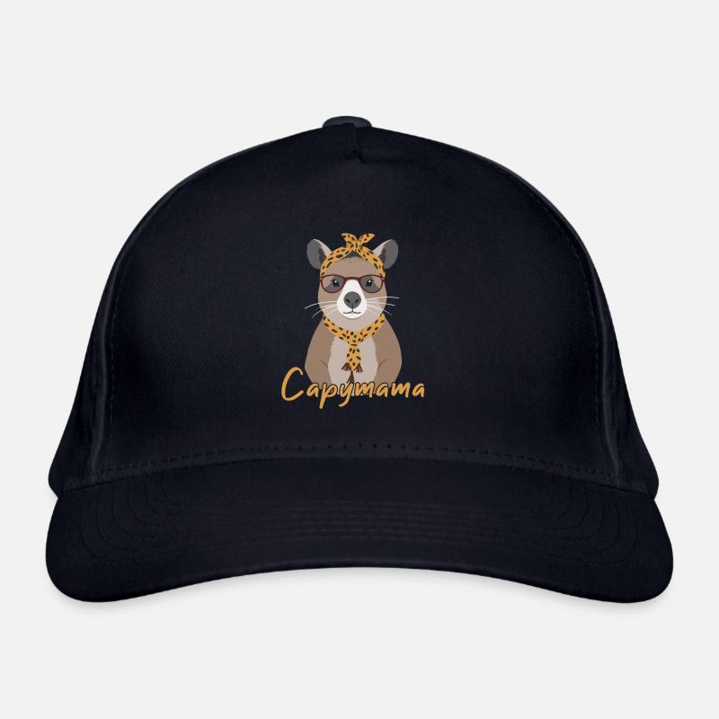 Capymama Lustige Capybara Mutter Wasserschwein Bio-Baseballkappe