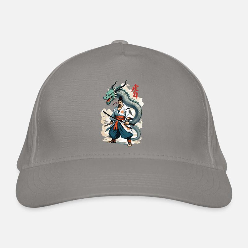 Samouraï Dragon Vintage Ukiyo-e Style Artwork Casquette classique bio