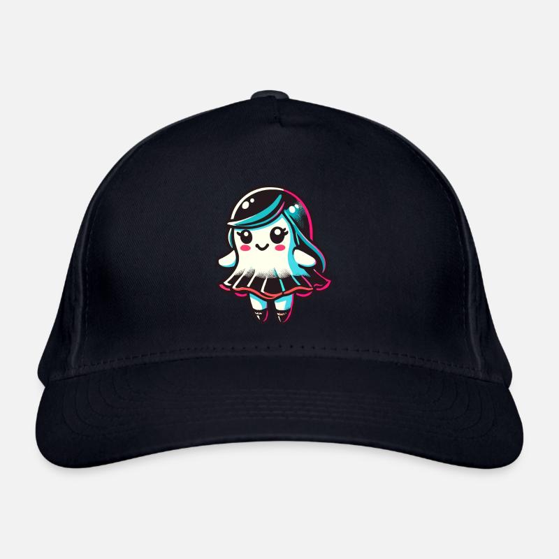 Goth Girl Ghost Cute Halloween Ghost Organic Baseball Cap