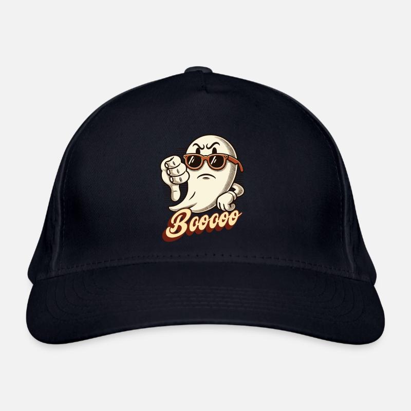 Booing Ghost Funny Ghost Design Organic Baseball Cap