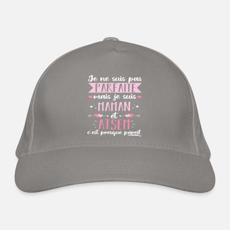 Maman atsem cadeau pour mère assistante maternelle Casquette classique bio