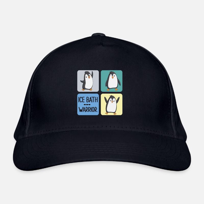ice bathing cryotherapy ice bath penguin kneipp Organic Baseball Cap