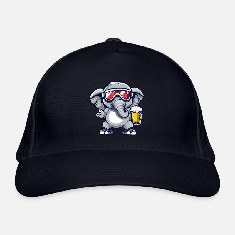 Elefant Apres Ski Bier Bio-Baseballkappe
