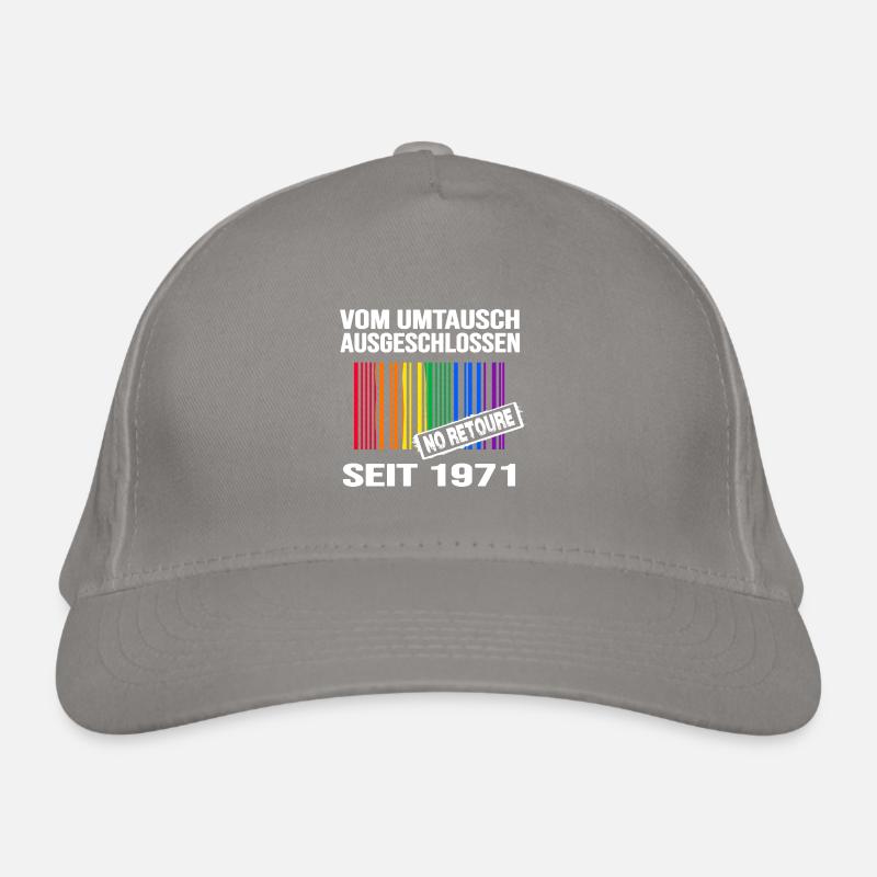 1971 geburtstag lgbt regenbogen pride birthday Bio-Baseballkappe