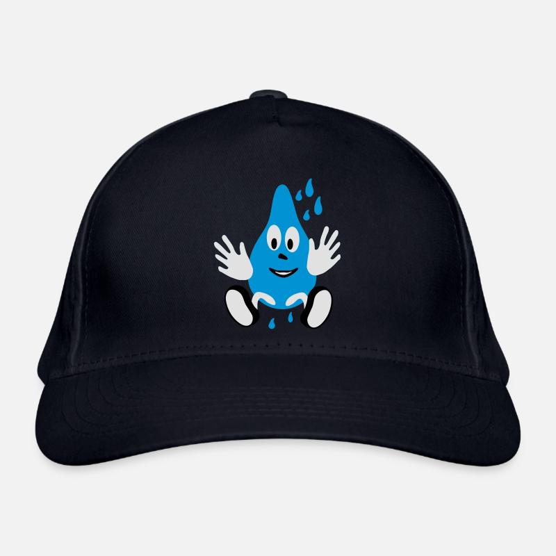lachender Regentropfen Bio-Baseballkappe