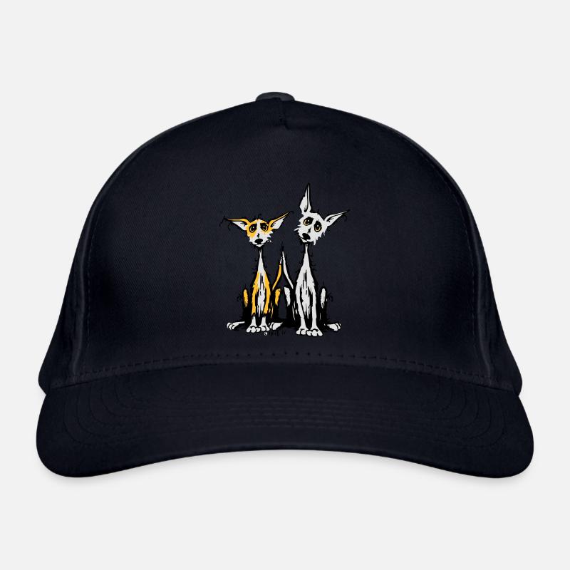 Podi weiß & rot - Bio-Baseballkappe - Navy