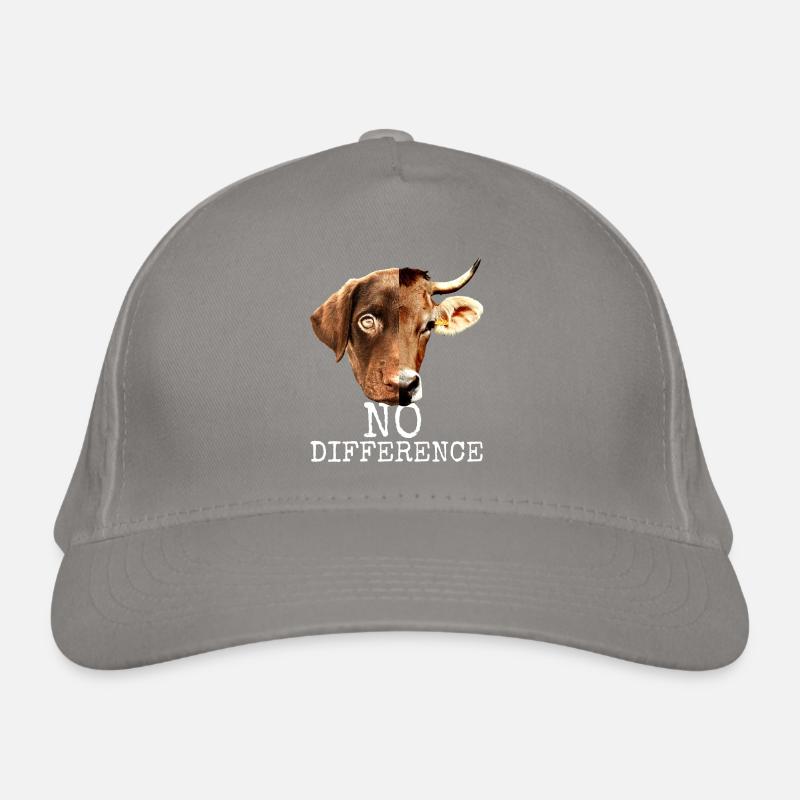No Difference Pro Vegan Vegetarier Tierschutz Bio-Baseballkappe