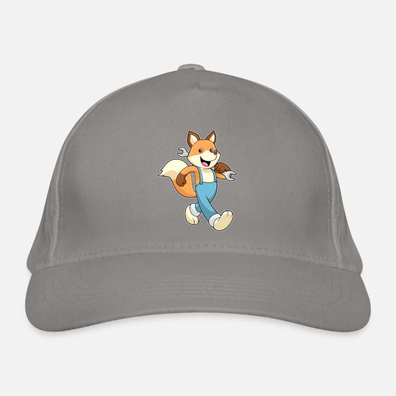 Fuchs as mechatronics engineer with wrench Organic Baseball Cap