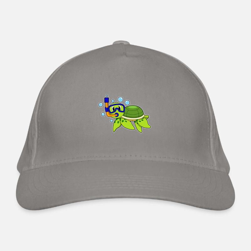 Plongée avec tortue avec tuba Casquette classique bio