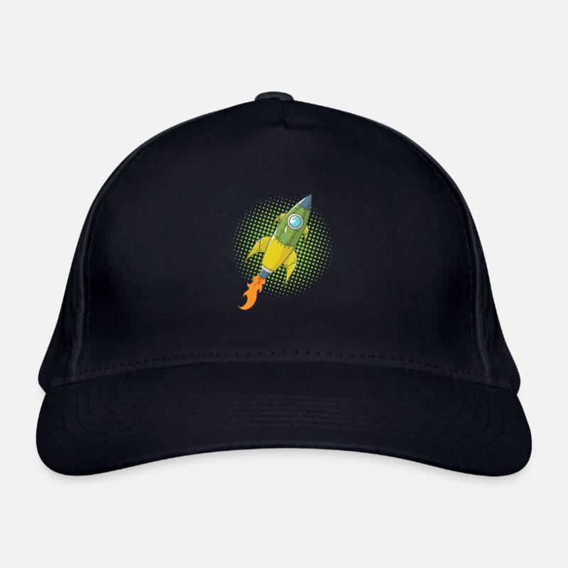 Rocket Comic Spaceship Spacecraft Missile Casquette classique bio