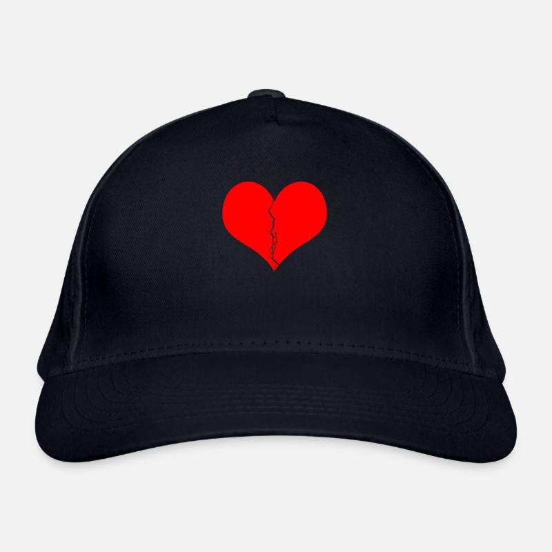 Gebrochenes Herz Bio-Baseballkappe