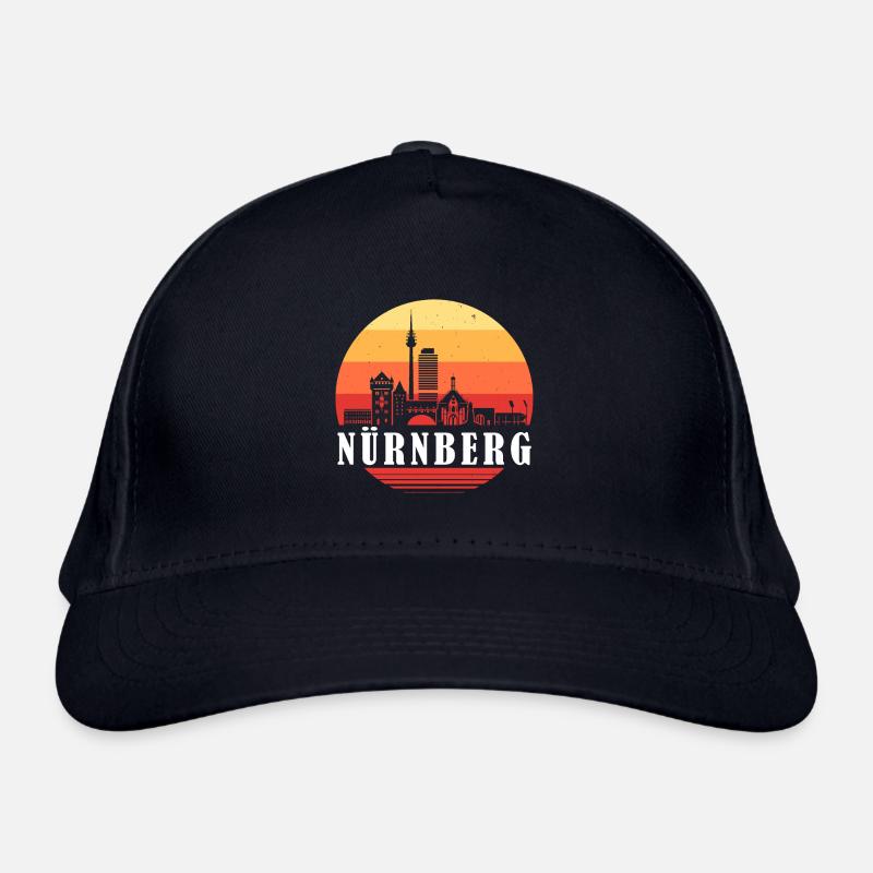 Nürnberg Retro Skyline Bio-Baseballkappe