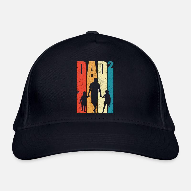 Dad High 2 Papa High 2 Children Two-time Dad Organic Baseball Cap