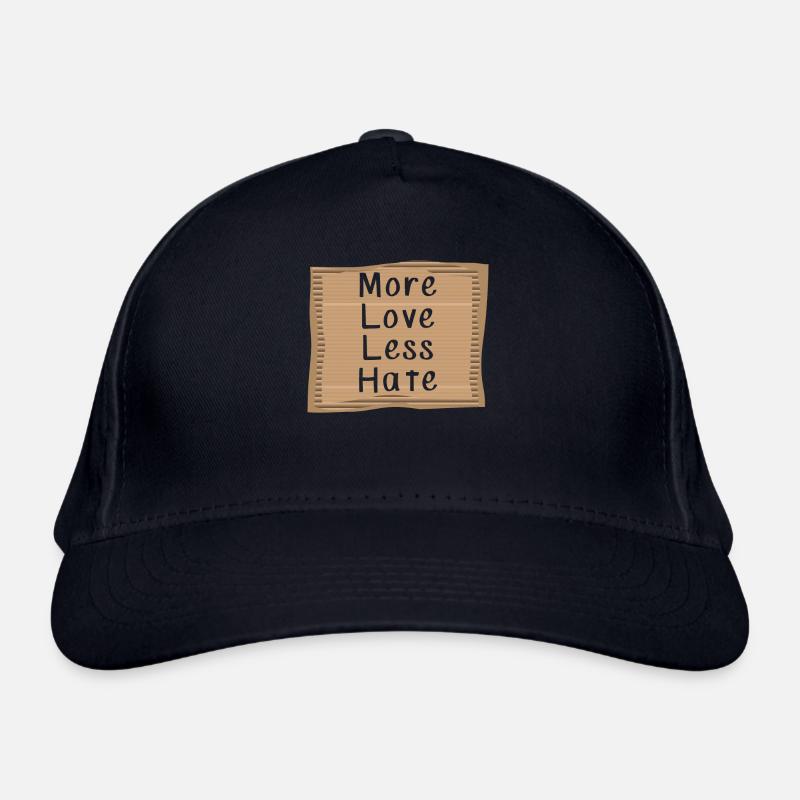 More Love Less Hate Bio-Baseballkappe