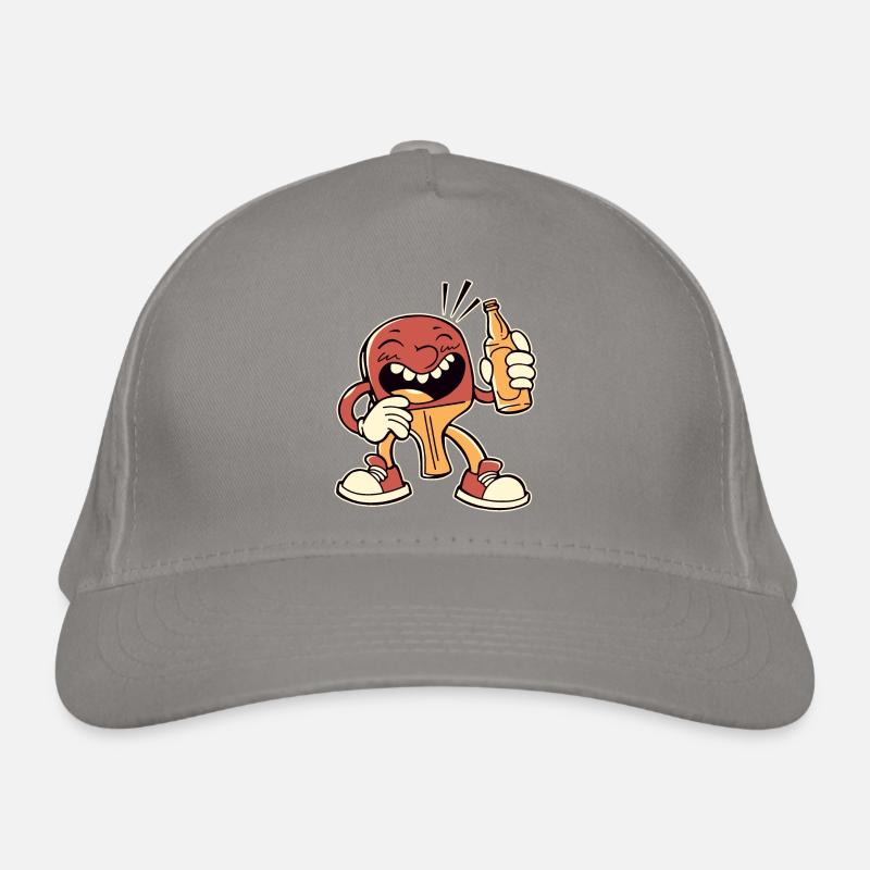 Batte de tennis de table avec bouteille de bière joue Casquette classique bio