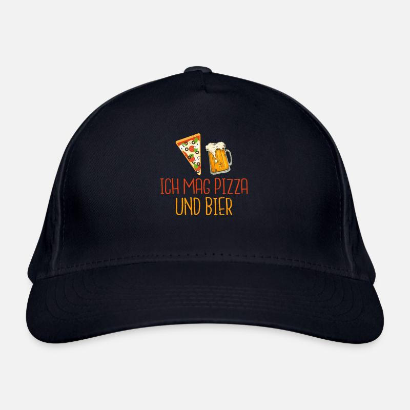 Ich mag Pizza und Bier Bio-Baseballkappe