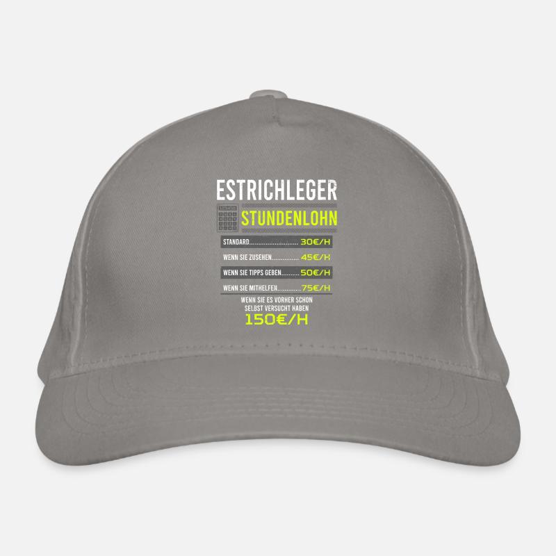 Estrichleger Spruch Arbeitsshirt Kollegen Geschenk Bio-Baseballkappe
