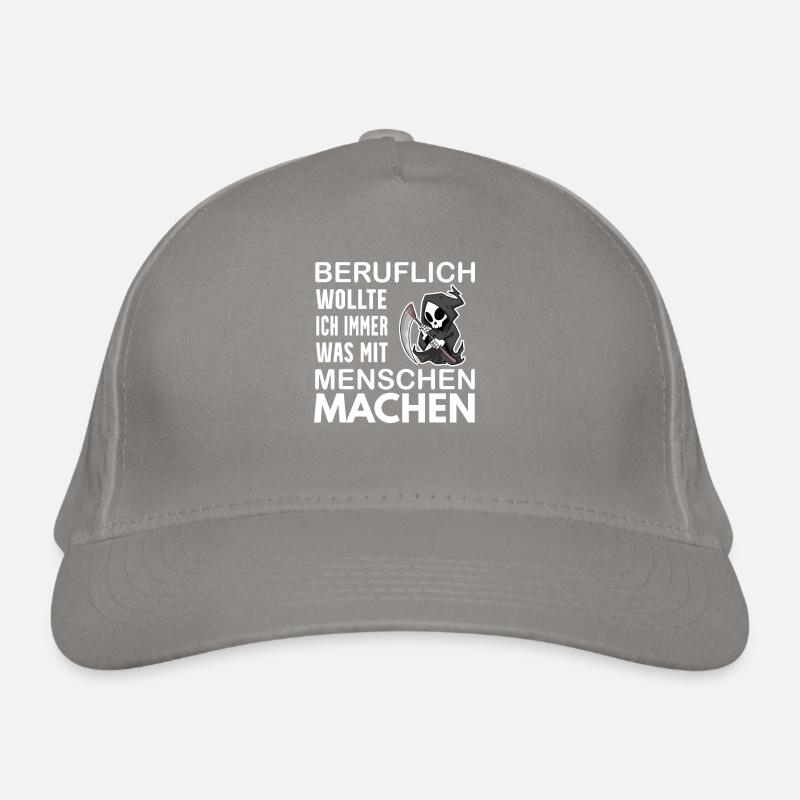 Sensenmann lustiger Spruch Bio-Baseballkappe