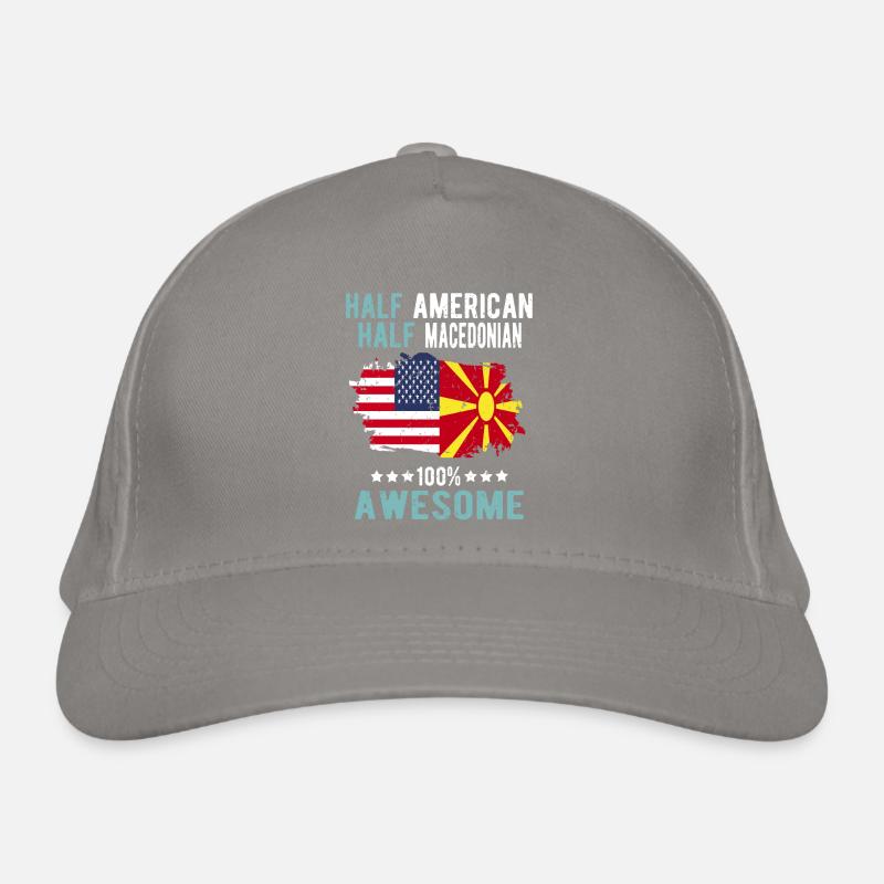 Moitié américain moitié macédonien Casquette classique bio